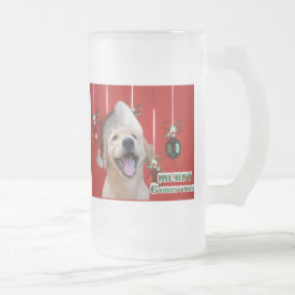 Caneca De Cerveja Vidro Jateado Ofertas de Cartões de Natal para Retriever de ouro