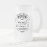 Caneca De Cerveja Vidro Jateado Ofertas de padrinhos de casamento<br><div class="desc">Design com tipografia ousada ocidental. Personalize esta design com seu próprio texto. Personalize ainda mais este design selecionando o link "personalizar mais",  se desejar.</div>