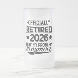 Caneca De Cerveja Vidro Jateado Oficialmente Aposentado 2026 Não É Mais Meu Proble
