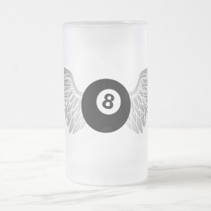 Caneca De Cerveja Vidro Jateado oitava bola voadora