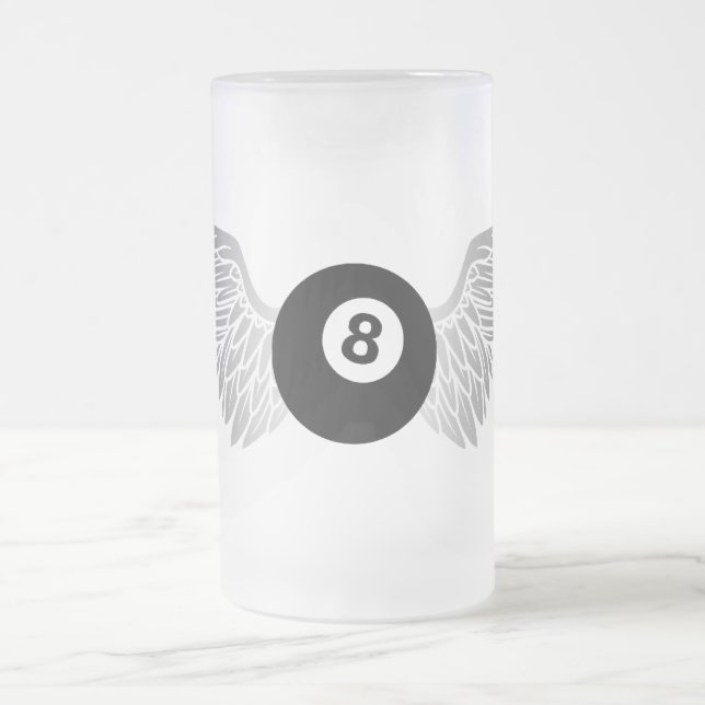 Caneca De Cerveja Vidro Jateado oitava bola voadora (Centro)
