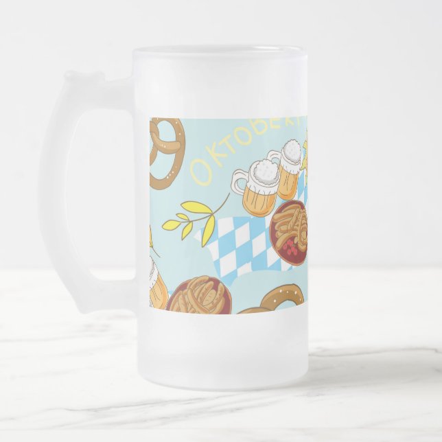 Caneca De Cerveja Vidro Jateado Oktoberfest (Esquerda)