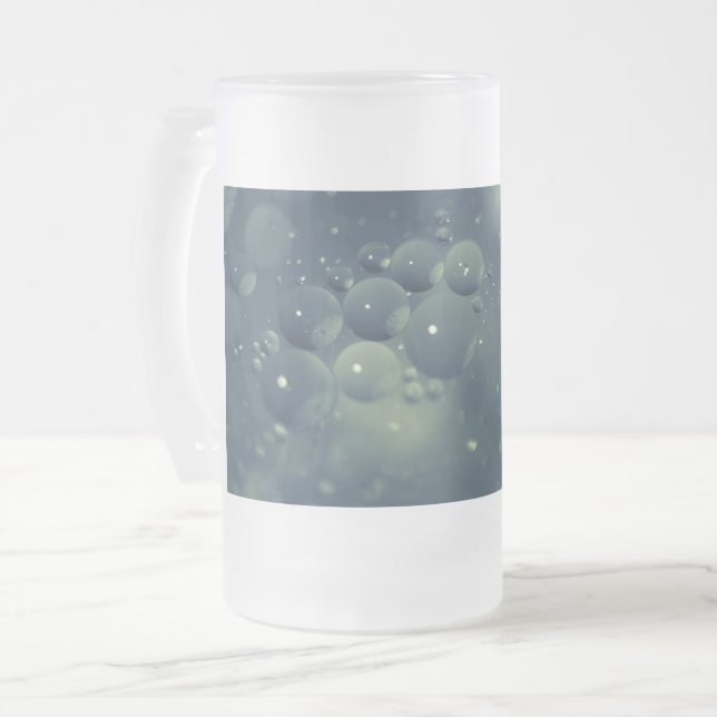 Caneca De Cerveja Vidro Jateado Óleo na água (Frente Esquerda)