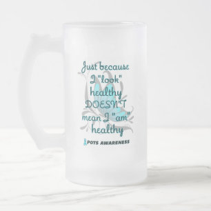 Caneca De Cerveja Vidro Jateado "Olhe" saudável/borboleta...P.O.T.S.