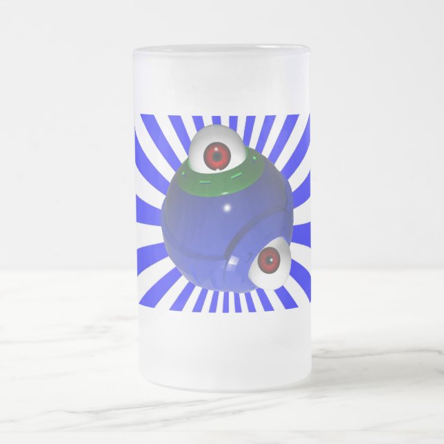 Caneca De Cerveja Vidro Jateado olho (Centro)