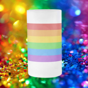 Caneca De Cerveja Vidro Jateado Orgulho Congelado: Bandeira Arco-íris