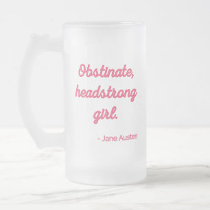 Caneca De Cerveja Vidro Jateado Orgulho e Preconceito Citação II - Estilo Fofo