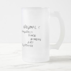 Caneca De Cerveja Vidro Jateado Original 5 séries