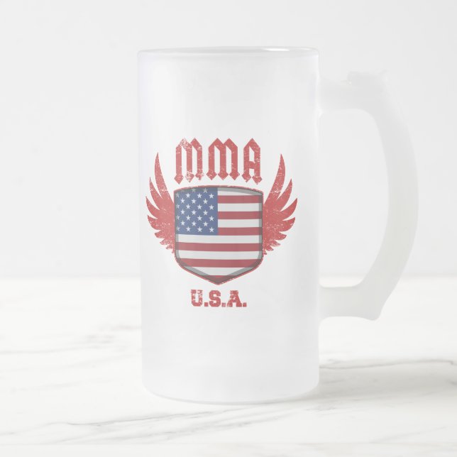 Caneca De Cerveja Vidro Jateado Os Estados Unidos (Direita)
