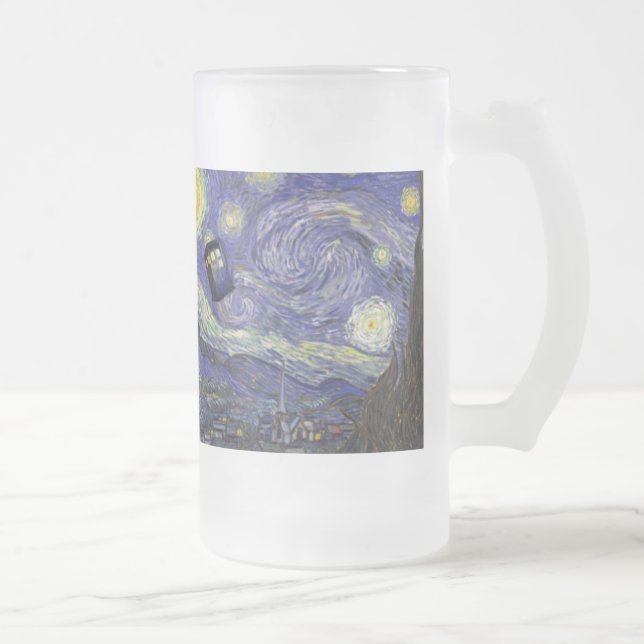 Caneca De Cerveja Vidro Jateado Os horizontes de Vincent (Direita)