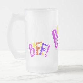 Caneca De Cerveja Vidro Jateado Os melhores amigos de BFF bebem para sempre acima