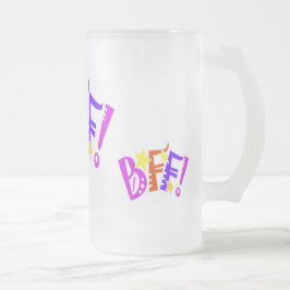 Caneca De Cerveja Vidro Jateado Os melhores amigos de BFF bebem para sempre acima