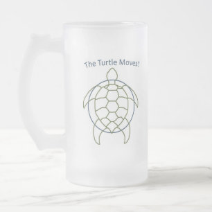 Caneca De Cerveja Vidro Jateado Os movimentos da tartaruga!