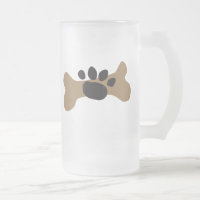 Osso de cão & impressão da pata