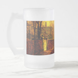 Caneca De Cerveja Vidro Jateado Ouro Autumn John Atkinson Grimshaw