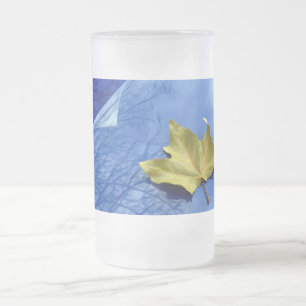 Caneca De Cerveja Vidro Jateado Outono ao inverno