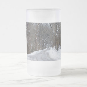 Caneca De Cerveja Vidro Jateado Ozark Snow Vidro De Fosco De Parede Rodoviário Cob