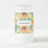 Padrão Amarelo e Verde bonito dos Girassóis