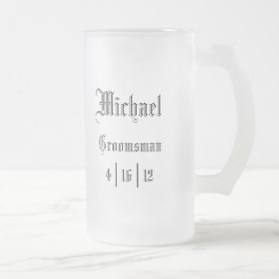 Caneca De Cerveja Vidro Jateado Padrinho de casamento personalizado