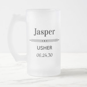 Caneca De Cerveja Vidro Jateado Padrinho Personalizado