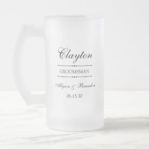Caneca De Cerveja Vidro Jateado Padrinho Personalizado