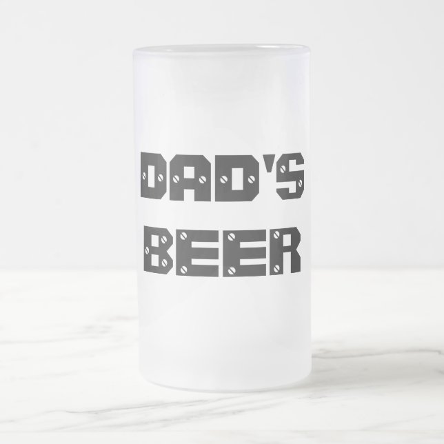 Caneca De Cerveja Vidro Jateado Pai Beer Mug (Centro)