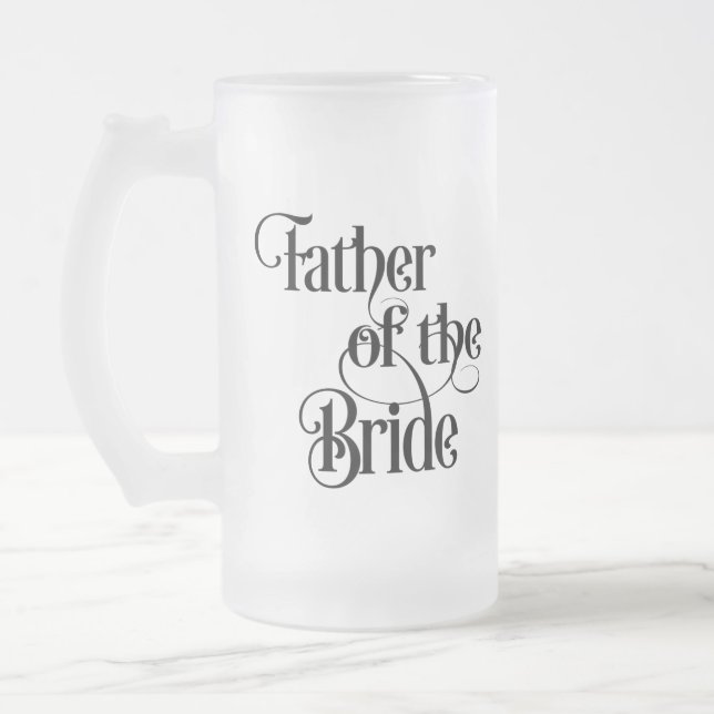 Caneca De Cerveja Vidro Jateado Pai da Noiva (Esquerda)