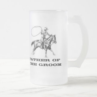 Caneca De Cerveja Vidro Jateado Pai do fosco ocidental do noivo