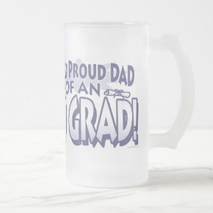 Caneca De Cerveja Vidro Jateado Pai orgulhoso super 'de um formando 09