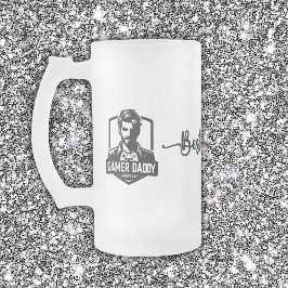 Caneca De Cerveja Vidro Jateado Pai para jogadores Dia de os pais feliz |