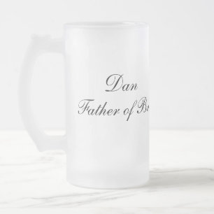 Caneca De Cerveja Vidro Jateado Pai Personalizado da Noiva Mug