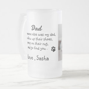 Caneca De Cerveja Vidro Jateado Pai Personalizado de Cachorro de Fotografia