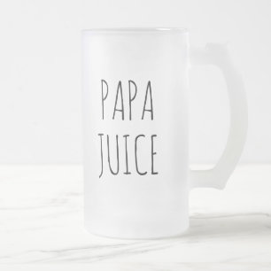 Caneca De Cerveja Vidro Jateado Papa Juice   Vidro