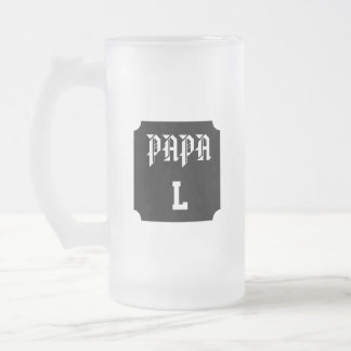 Caneca De Cerveja Vidro Jateado Papa Monogramme personnalisable