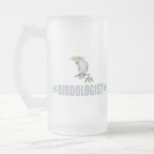 Caneca De Cerveja Vidro Jateado Papagaio-do-noruega Engraçado