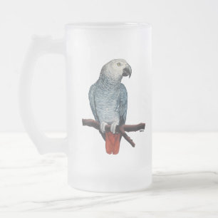 Caneca De Cerveja Vidro Jateado Papagaios Vidro de Cerveja Cinzas Africanas Person