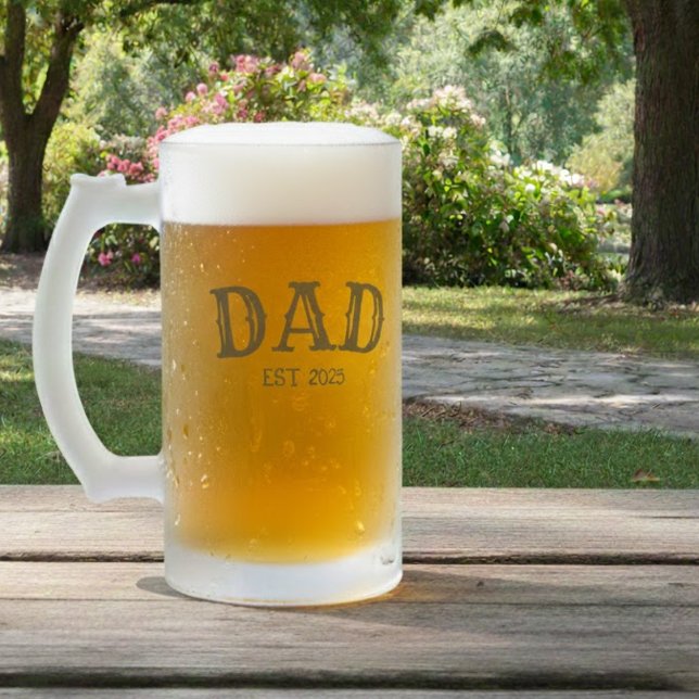 Caneca De Cerveja Vidro Jateado Papai EST  (Criador carregado)