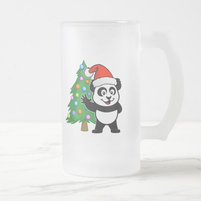 Caneca De Cerveja Vidro Jateado Papai Noel (Direita)