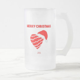 Caneca De Cerveja Vidro Jateado Papais noeis De Natal Copo De Fosco Grande