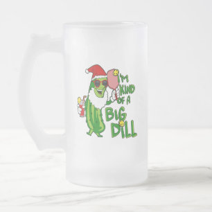 Caneca De Cerveja Vidro Jateado Papais noeis de piclebol Grandes Dill