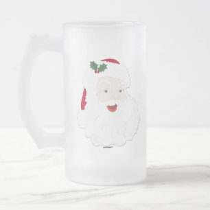 Caneca De Cerveja Vidro Jateado Papais noeis natais vintages