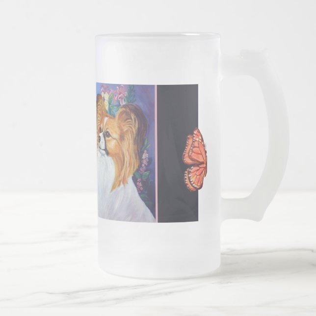 Caneca De Cerveja Vidro Jateado Papillon Mug (Direita)