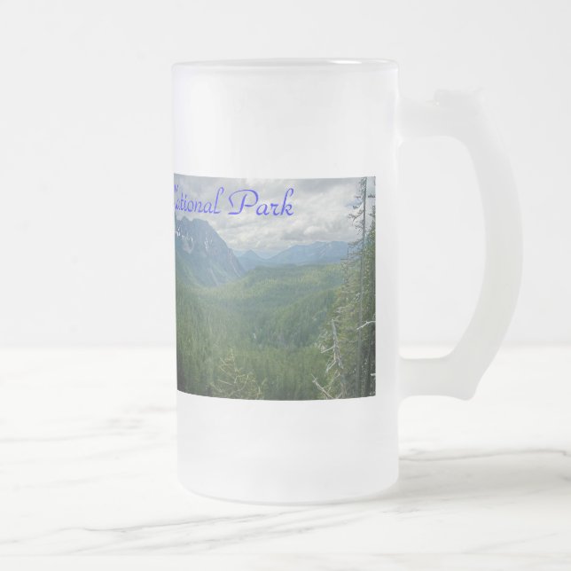 Caneca De Cerveja Vidro Jateado Parque nacional de Monte Rainier (Direita)