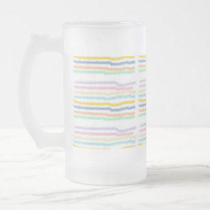 Caneca De Cerveja Vidro Jateado Pastéis distribuídos (horizontal) Fosco