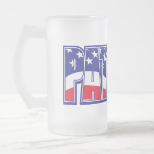 Caneca De Cerveja Vidro Jateado Patriot na bandeira americana