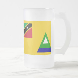 Caneca De Cerveja Vidro Jateado Paul McGehee "Nevis Flag" Beer Mug