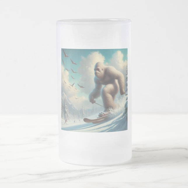 Caneca De Cerveja Vidro Jateado Pé Grande (Centro)