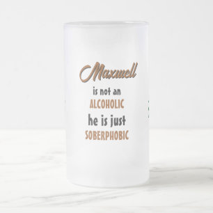 Caneca De Cerveja Vidro Jateado Peacock Beer Fosco Mug