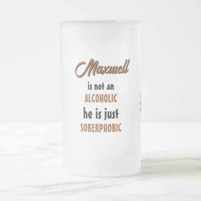 Caneca De Cerveja Vidro Jateado Peacock Beer Fosco Mug (Centro)