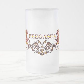 Caneca De Cerveja Vidro Jateado Peegasus Beer Glass